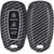 Hard Case Key Cover Compatible with Hyundai Verna 3 Button Smart Key (Carbon Black)