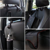 Headrest Hooks for Car, Back Seat Organizer Black Leather Hanger Holder Hook, for Hanging Purses and Bags and Coats, Pack of 2