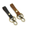 JVCV® 2 Pack Leather Universal Keychain with Zinc Alloy Buckle Light weight Ring Hook Accessories Holder Organizer for Car Bike Home Office Keys for Men and Women