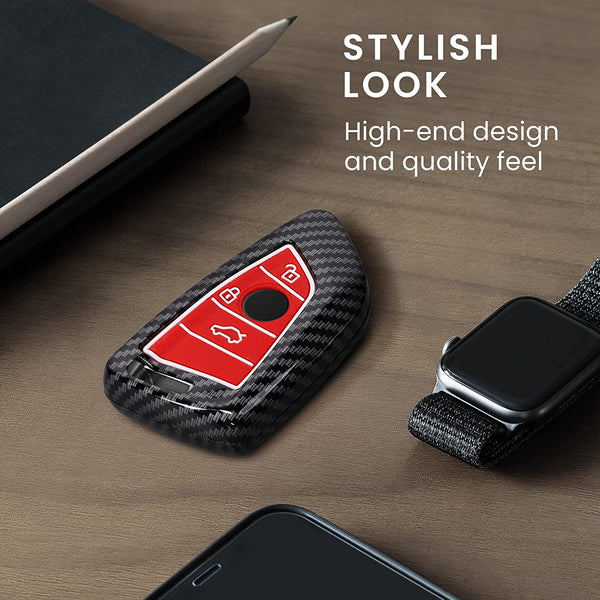 Hard Case Key Cover Compatible with BMW Blade Smart Key