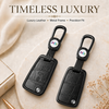 JVCV® Premium Metal & Leather Key Cover – Compatible with Skoda Kushaq, Octavia, Kodiaq, Superb & Volkswagen Taigun, Tiguan, Virtus Folding Key