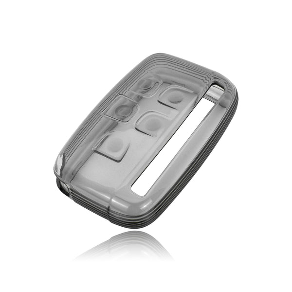 JVCV® Soft TPU Transparent Cover with keychain – Compatible with Range Rover Keys (Transparent Black)