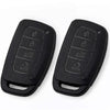 JVCV® Soft TPU Key Cover – Matte Black Pattern – Compatible with Hyundai Alcazar, Creta, i20 (2021), Venue, Tucson, Elantra & i20 N Line (2021) – 4 Button Smart Key