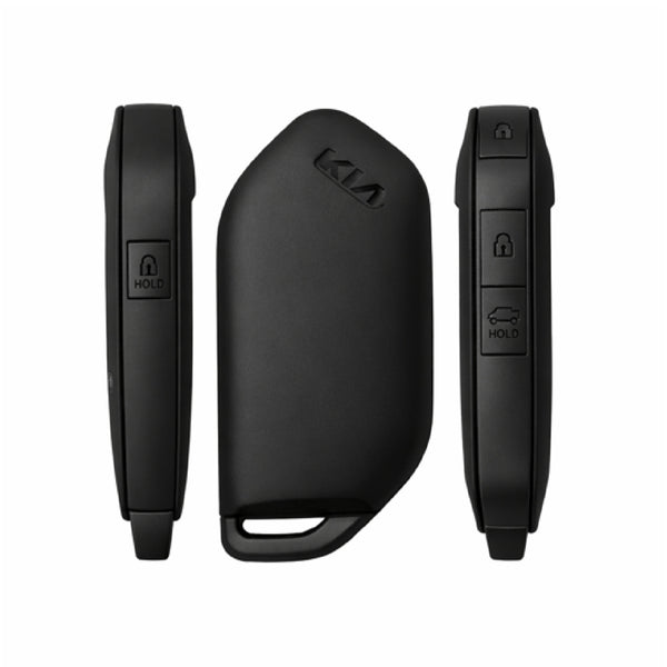 JVCV® Soft TPU Key Cover – Matte Black Pattern – Compatible with Kia Seltos 2026, Syros, EV6 & EV9 – 4 Button Smart Key