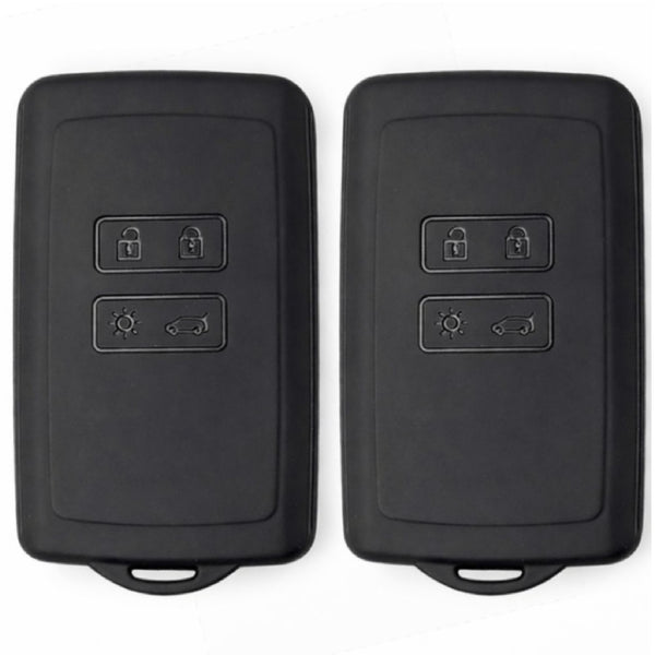 JVCV® Soft TPU Key Cover – Matte Black Pattern – Compatible with Renault Duster, Kiger & Triber Smart Key