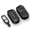 JVCV® Rugged Armor Metal Key Cover – Black Finish – Compatible with Mahindra XUV700, 3XO, Thar, Marazzo, Bolero, Scorpio N, XUV300, TUV300 Plus & XUV400 EV – 3 Button Flip Key