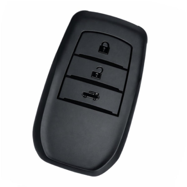JVCV® Soft TPU Key Cover – Matte Black Pattern – Compatible with Toyota Fortuner, Camry, Hilux, Innova Crysta, Fortuner Legender, Innova HyCross & Land Cruiser – 3 Button Smart Key