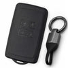 JVCV® Soft TPU Key Cover with Premium Metal Keychain – Matte Black Pattern – Compatible with Renault Duster, Kiger & Triber Smart Key