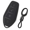 JVCV® Premium Soft TPU Key Cover with Premium Metal Keychain – Matte Black Finish – Compatible with BYD Atto 3, Seal, Sealion & eMax7 Smart Key