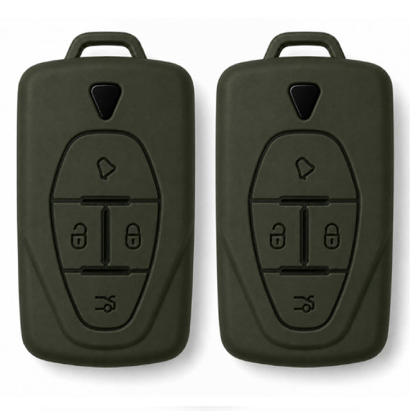 JVCV® Soft TPU Key Cover – Military Green Matte Finish – Compatible with VinFast VF6 & VF7 – 4 Button Smart Key