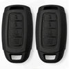JVCV® Soft TPU Matte Black Key Cover – Compatible with Hyundai Verna & i20 N Line – 4 Button Smart Key