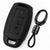 JVCV® Soft TPU Matte Black Key Cover with Premium Metal Keychain – Compatible with Hyundai Verna – 3 Button Smart Key