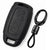 JVCV® Soft TPU Matte Black Key Cover with Premium Metal Keychain – Compatible with Hyundai Verna & i20 N Line – 4 Button Smart Key