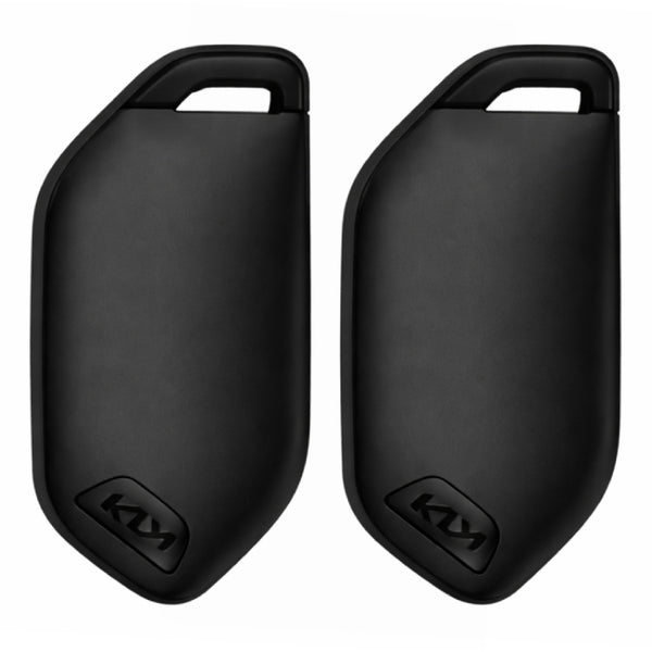 JVCV® Soft TPU Key Cover – Matte Black Pattern – Compatible with Kia Seltos 2026, Syros, EV6 & EV9 – 4 Button Smart Key