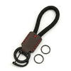 JVCV® Premium Braided Keychain with Leather Accent – Durable Car Key Holder Loop | Stylish Everyday Carry Keyring