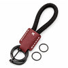 JVCV® Premium Braided Keychain with Leather Accent – Durable Car Key Holder Loop | Stylish Everyday Carry Keyring