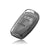 JVCV® Soft TPU Transparent Cover Compatible with Audi A1 A3 A6 Q2 Q3 Q7 TT TTS R8 S3 S6 RS3 Folding Key (Transparent Black)