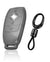JVCV® Soft TPU Transparent Cover with keychain – Mercedes-Benz E-Class Smart Key (Transparent Black)