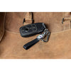 JVCV® Soft Handmade Lychee Pattern Leather Key Cover Compatible with Benz E Series 3 Button Smart Key