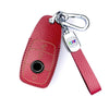 JVCV® Soft Handmade Lychee Pattern Leather Key Cover Compatible with Benz E Series 3 Button Smart Key