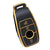 JVCV® Gold Border TPU Key Cover – Compatible with Mercedes-Benz E-Series Smart Key