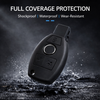 JVCV® Soft TPU Key Cover – Matte Black Pattern – Compatible with Mercedes-Benz C, E, M, S, CLS, CLK, GLK, GLC & G-Class – 3 Button Smart Key