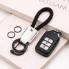 JVCV® Premium Braided Keychain with Leather Accent – Durable Car Key Holder Loop | Stylish Everyday Carry Keyring