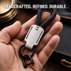 JVCV® Premium Braided Keychain with Leather Accent – Durable Car Key Holder Loop | Stylish Everyday Carry Keyring