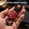 JVCV® Premium Braided Keychain with Leather Accent – Durable Car Key Holder Loop | Stylish Everyday Carry Keyring