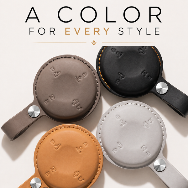 JVCV® Premium Leather Key Cover Compatible with Tata Harrier EV & Sierra EV Smart Key | Luxury Car Key Cover | 360° Scratch & Drop Protection