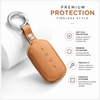 JVCV® Premium Leather Key Cover Compatible with Tata Sierra, Safari Petrol, Harrier Petrol, Curvv & Curvv EV Smart Key | Luxury Car Key Case | 360° Scratch & Drop Protection