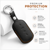 JVCV® Premium Leather Key Cover Compatible with Tata Sierra, Safari Petrol, Harrier Petrol, Curvv & Curvv EV Smart Key | Luxury Car Key Case | 360° Scratch & Drop Protection