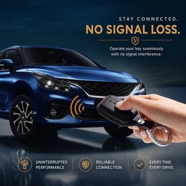 JVCV® Premium Leather Key Cover Compatible with Suzuki Jimny, Fronx, Grand Vitara, Victoris, Baleno, XL6, Swift, Ertiga, Dzire, Urban Cruiser, Glanza & Hyryder | 360° Scratch & Drop Protection