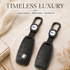 JVCV® Premium Metal & Leather Key Cover Compatible with Mercedes-Benz E-Class Smart Key | Luxury Protective Car Key Case | Scratch & Impact Protection