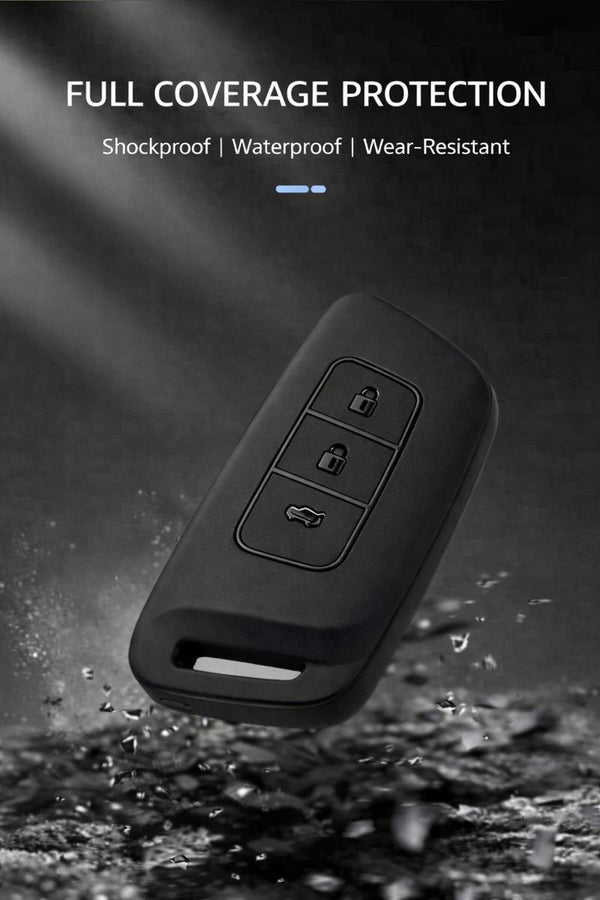 JVCV® Soft TPU Key Cover – Matte Black Pattern – Compatible with New MG Hector, Hector Plus, Windsor & Windsor Pro EV Smart Key