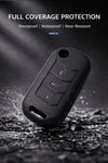 JVCV® Soft TPU Key Cover with Premium Metal Keychain – Matte Black Pattern – Compatible with Mahindra XUV700, Thar, Bolero, Scorpio, Scorpio N, XUV300, TUV300 & XUV400 EV – 3 Button Flip Key