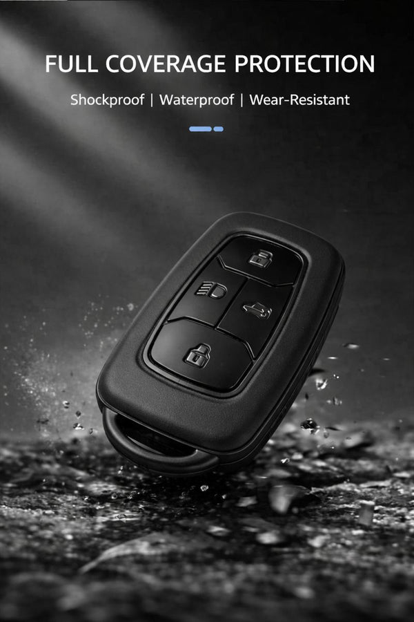 JVCV® Soft TPU Key Cover Combo (Matte Black + Transparent Black) – Compatible with Tata Nexon EV, Harrier, Tiago EV, Altroz, Tigor, Safari & Punch – 4 Button Smart Key