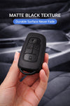 JVCV® Soft TPU Key Cover Combo (Matte Black + Transparent Black) – Compatible with Tata Nexon EV, Harrier, Tiago EV, Altroz, Tigor, Safari & Punch – 4 Button Smart Key