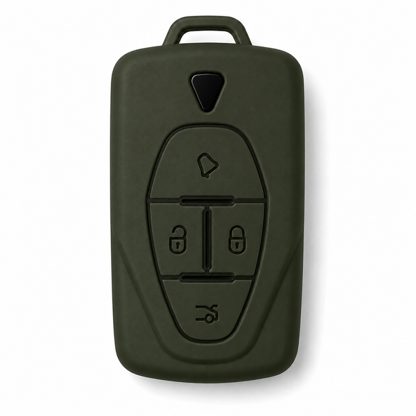 JVCV® Soft TPU Key Cover – Military Green Matte Finish – Compatible with VinFast VF6 & VF7 – 4 Button Smart Key