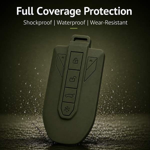 JVCV® Soft TPU Key Cover – Matte Green Pattern – Compatible with Mahindra 7XO, BE6, XEV 9E, XEV 9S & BE 6 Formula E Edition (FE) – 6 Button Smart Key (Copy)