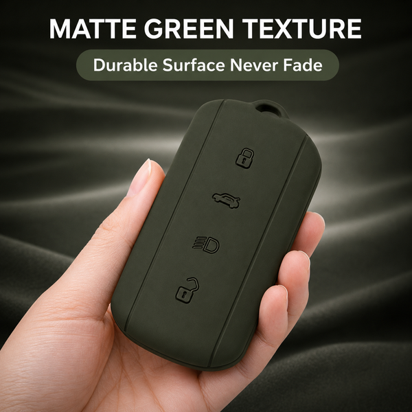 JVCV® Soft TPU Key Cover – Military Green Matte Finish – Compatible with Tata Sierra, Safari Petrol, Harrier Petrol, Curvv & Curvv EV Smart Key | Scratch-Resistant Protective Case