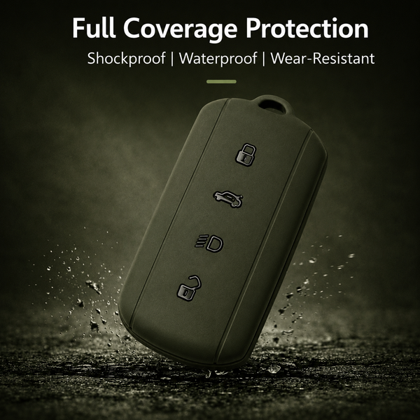 JVCV® Soft TPU Key Cover – Military Green Matte Finish – Compatible with Tata Sierra, Safari Petrol, Harrier Petrol, Curvv & Curvv EV Smart Key | Scratch-Resistant Protective Case