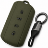 JVCV® Soft TPU Key Cover with Premium Metal Keychain – Military Green Matte Finish – Compatible with Tata Sierra, Safari Petrol, Harrier Petrol, Curvv & Curvv EV Smart Key