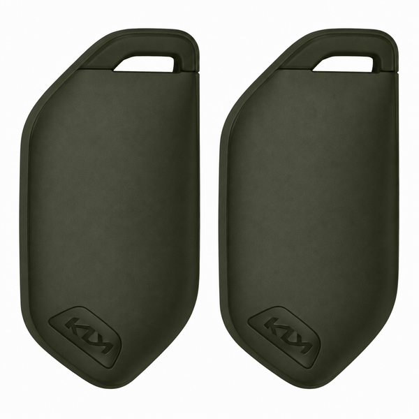 JVCV® Soft TPU Key Cover – Military Green Matte Finish – Compatible with Kia Seltos 2026, Syros, EV6 & EV9 – 4 Button Smart Key