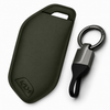 JVCV® Soft TPU Key Cover with Premium Metal Keychain – Military Green Matte Finish – Compatible with Kia Seltos 2026, Syros, EV6 & EV9 – 4 Button Smart Key