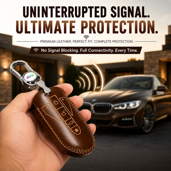 JVCV® Handmade Leather Key Cover – Premium Protective Case – Compatible with Mahindra XEV 7XO, BE6, XEV 9E, XEV 9S & BE 6 Formula E Edition (FE) – 6 Button Smart Key