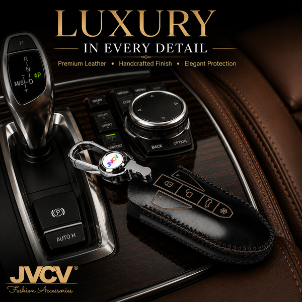 JVCV® Handmade Leather Key Cover – Premium Protective Case – Compatible with Mahindra XEV 7XO, BE6, XEV 9E, XEV 9S & BE 6 Formula E Edition (FE) – 6 Button Smart Key