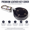 JVCV® Handmade Leather Key Cover Compatible with Tata Harrier EV & Sierra EV Smart Key | Premium Leather Protective Case | Luxury Car Key Cover