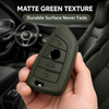 JVCV® Soft TPU Key Cover – Military Green Matte Finish – Compatible with BMW X1, X3, X5, X6, 5 Series, 6 Series & 7 Series – 4 Button Blade Smart Key