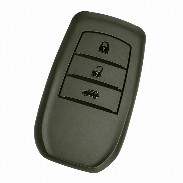 JVCV® Soft TPU Key Cover – Military Green Matte Finish – Compatible with Toyota Fortuner, Camry, Hilux, Innova Crysta, Fortuner Legender, Innova HyCross & Land Cruiser – 3 Button Smart Key